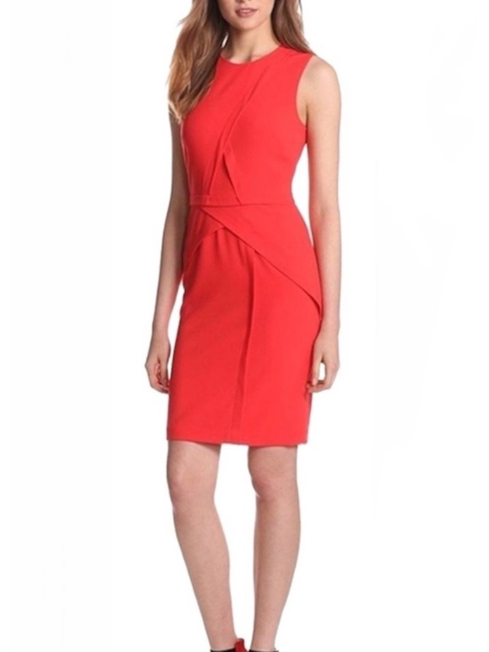 BCBGMaxAzria IDA Bright Poppy Sheath Dress NWT 4